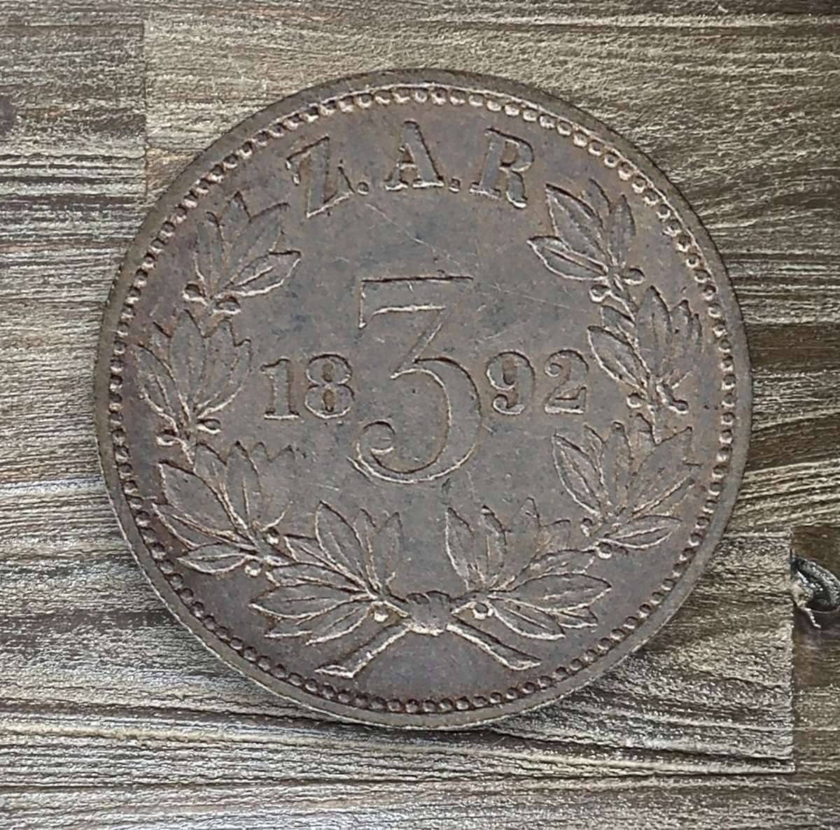 1892 *** ZAR 3 Pence *** Bargain VF