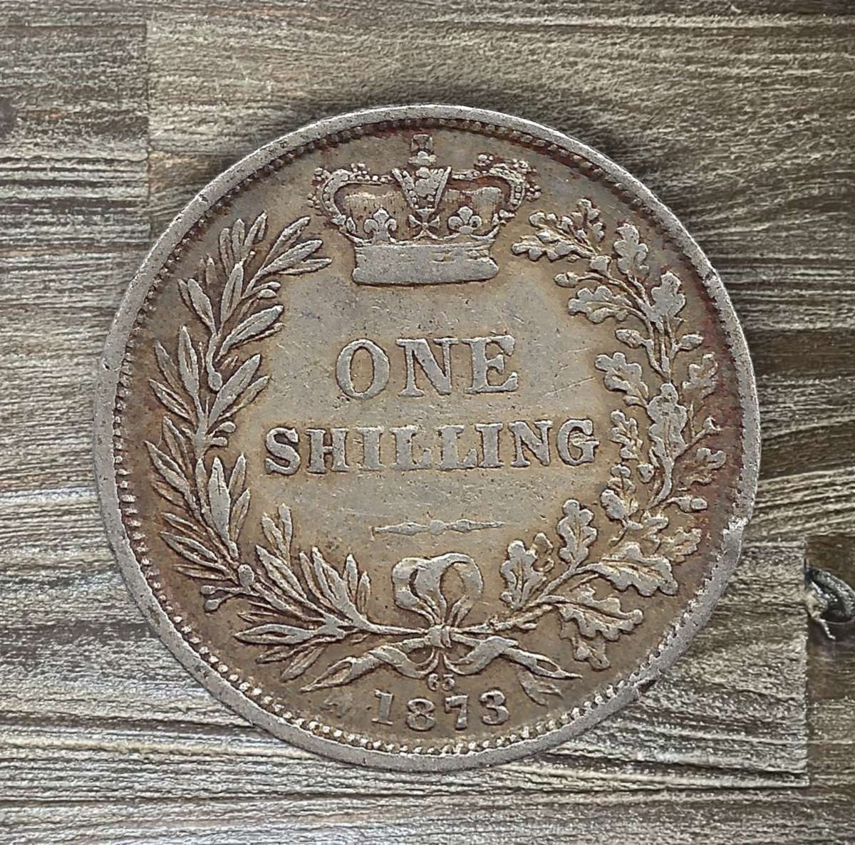 1873 *** British 1 Shilling *** Decent vf-