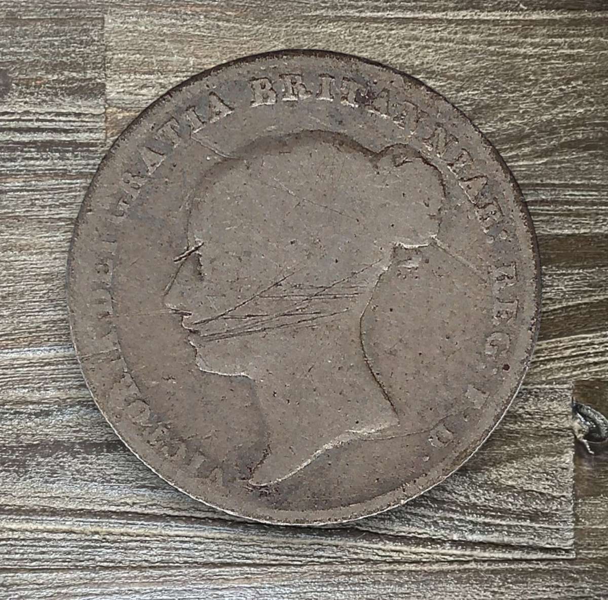 1846 *** British 6 Pence *** Worn 92.5% filler silver