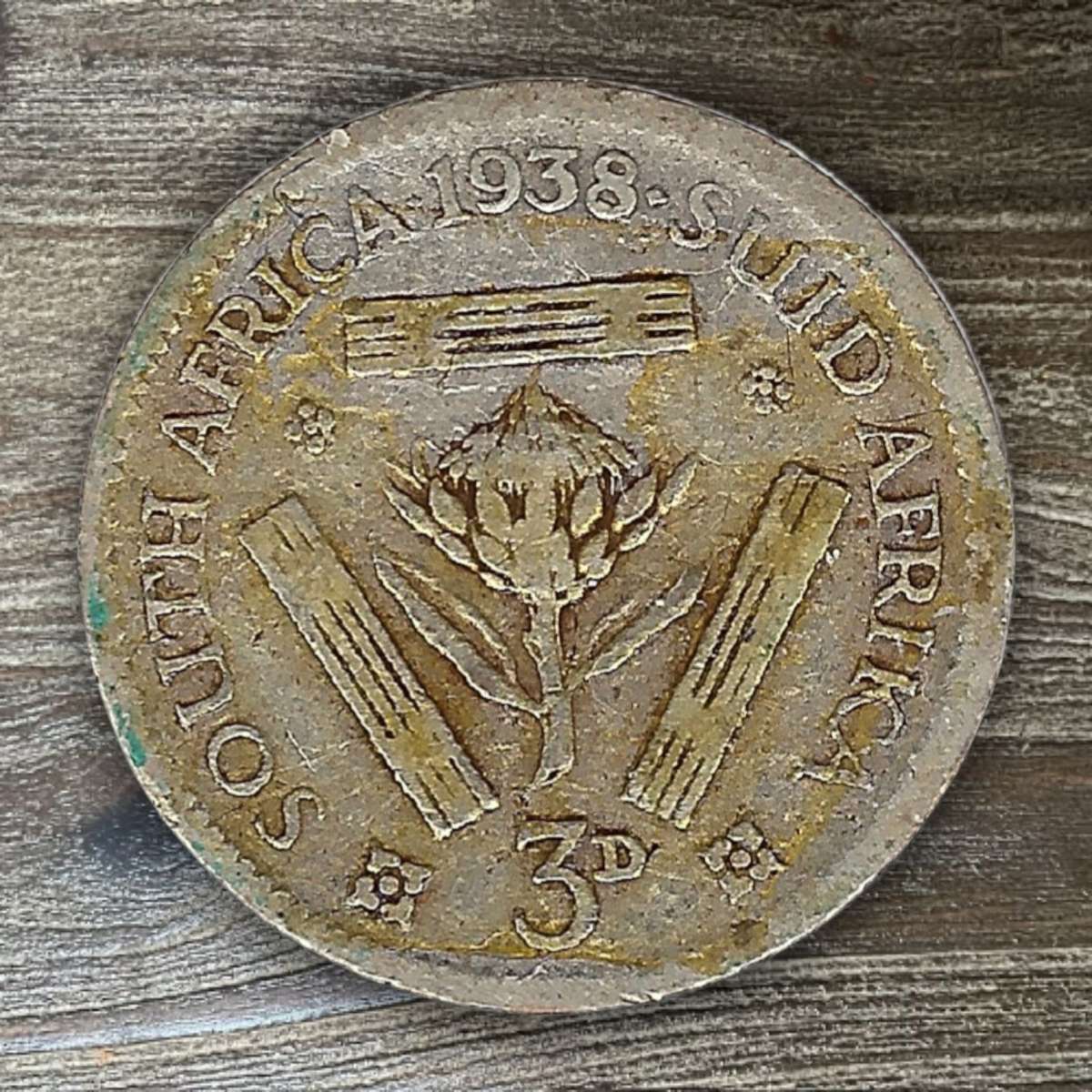 1938 *** 3 Pence *** 80% silver content *** filler coin