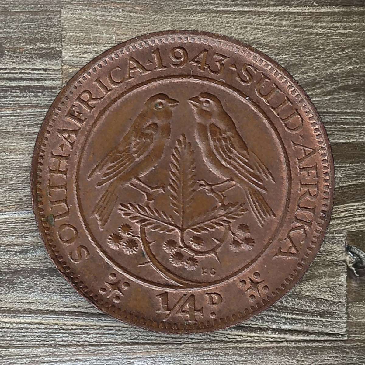 1943 *** 1/4 Penny *** Au at the least