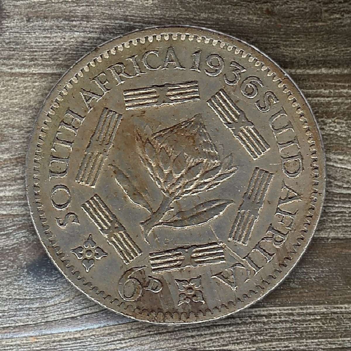1936 *** 6 Pence *** 80% silver and Difficult year, filler coin