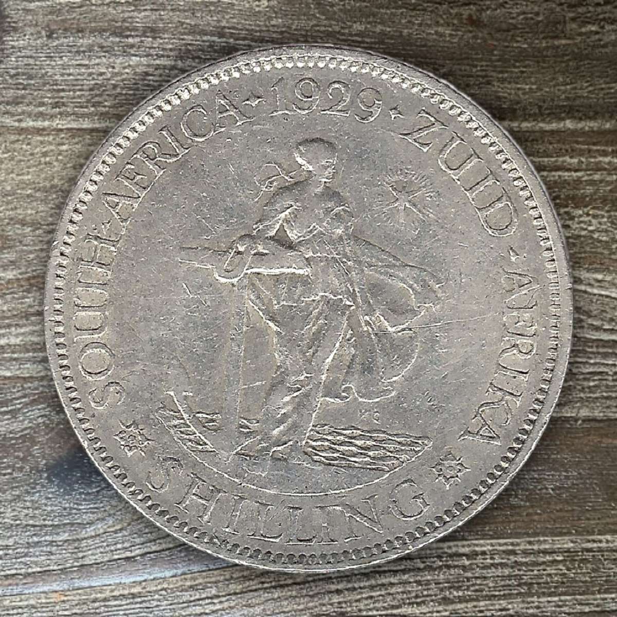1929 *** 1 Shilling *** Extremely rare to find in decent condition