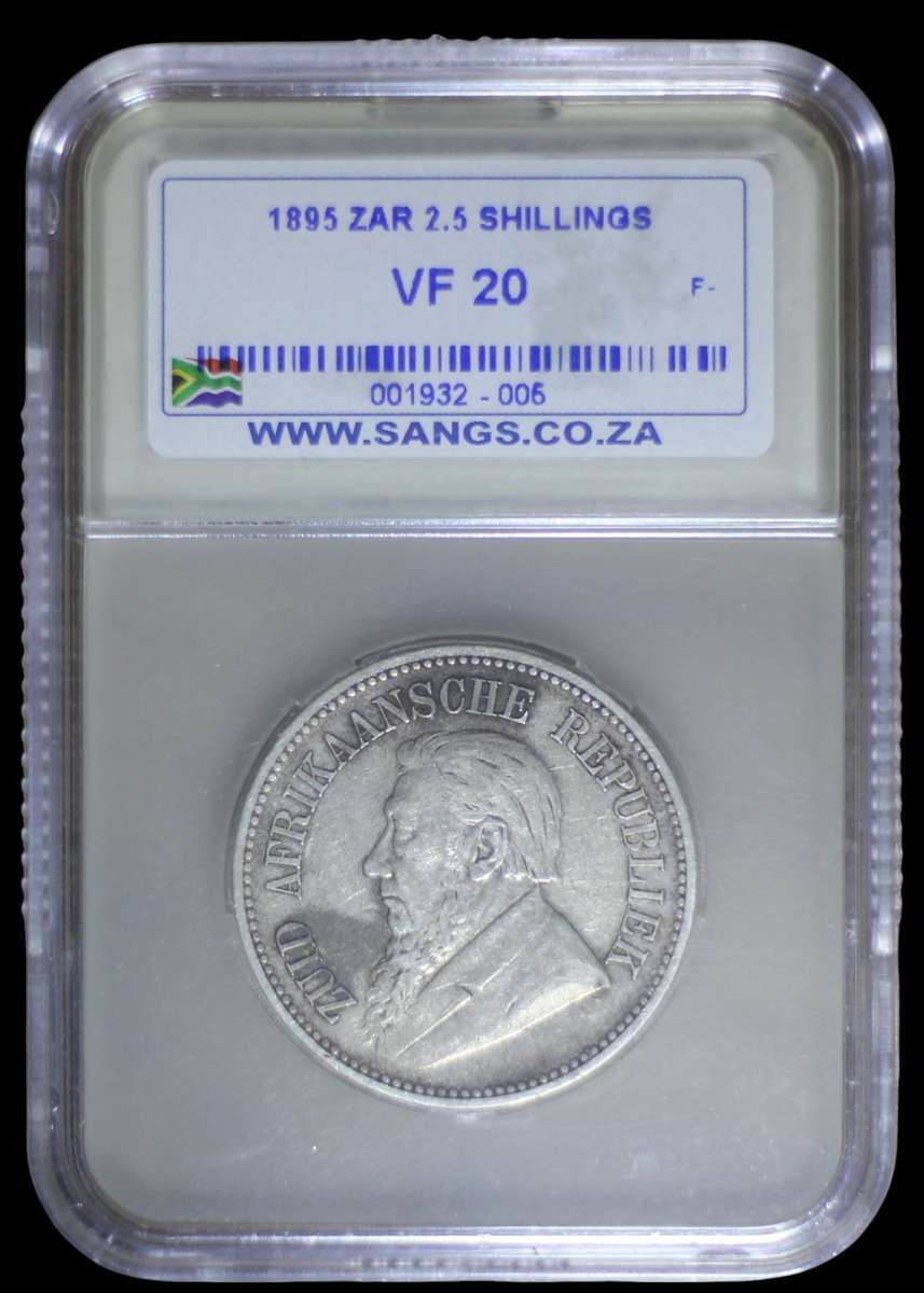 1895 *** 2.5 Shilling *** VF20 *** SANGS graded VF20