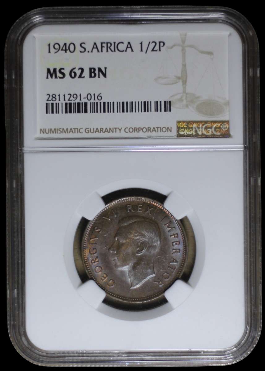 1940 *** 1/2 Penny *** MS62 BN *** Collectable