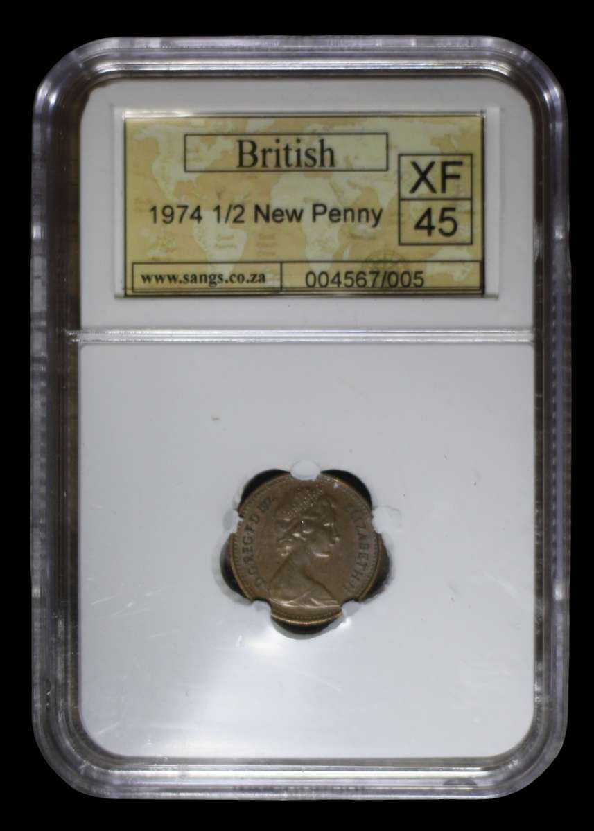 1974 *** British 1/2 New Penny *** XF45 *** Bargain