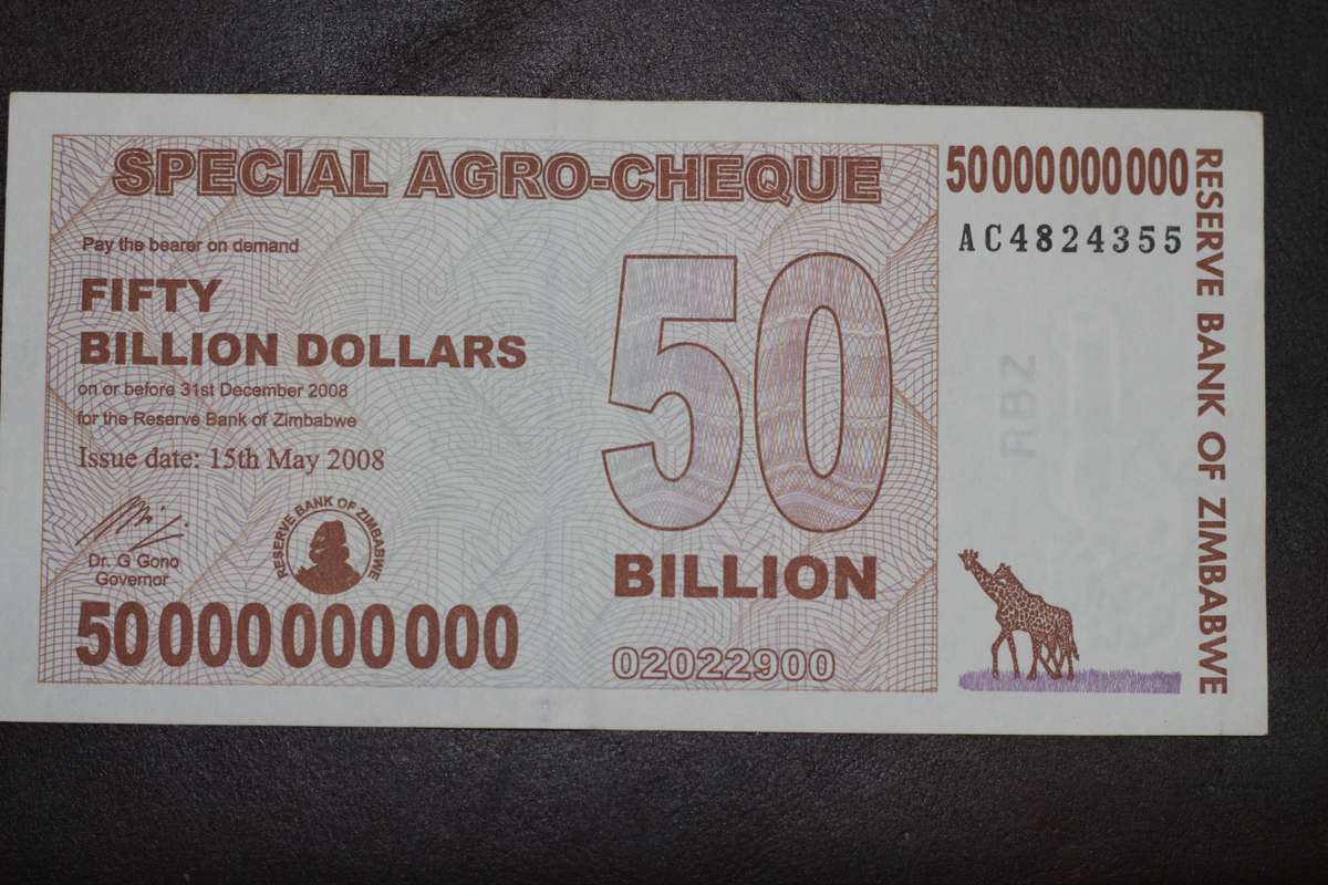Zimbabwe Special Agro Cheque *** 50 billion dollars *** Please grade from photos