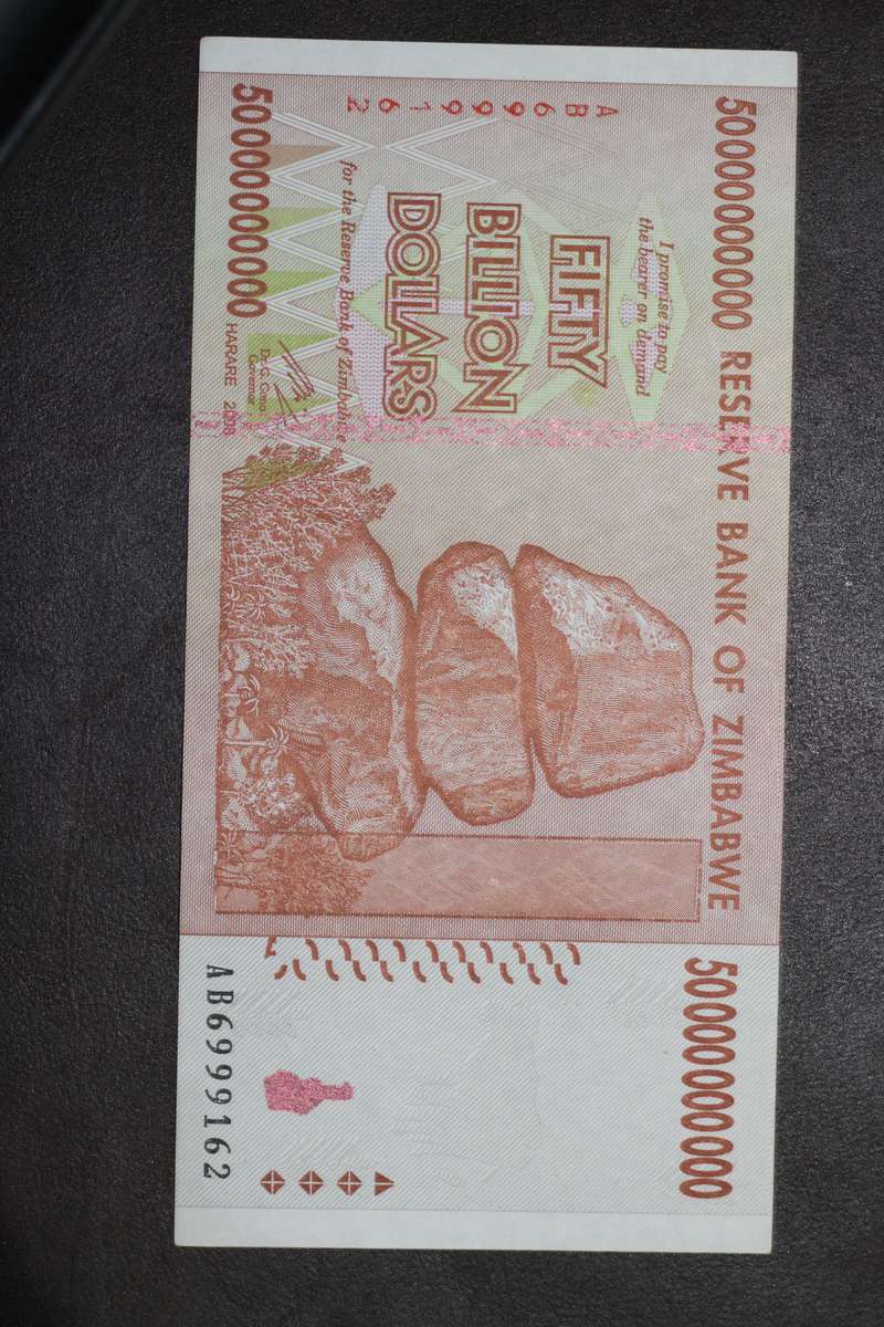 Zimbabwe *** $50 Billion *** Top note