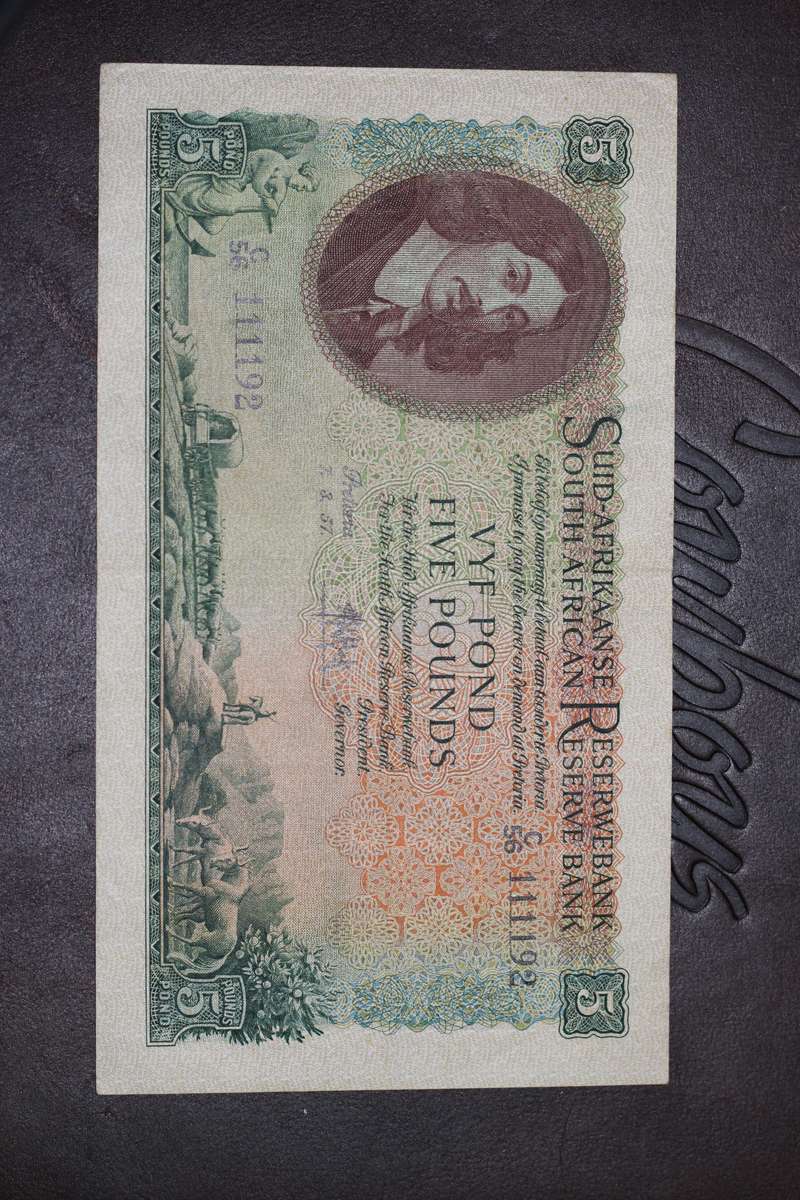 MH de Kock 1957 Third issue *** 5 Pond 5 Pounds A/E *** Very decent condition