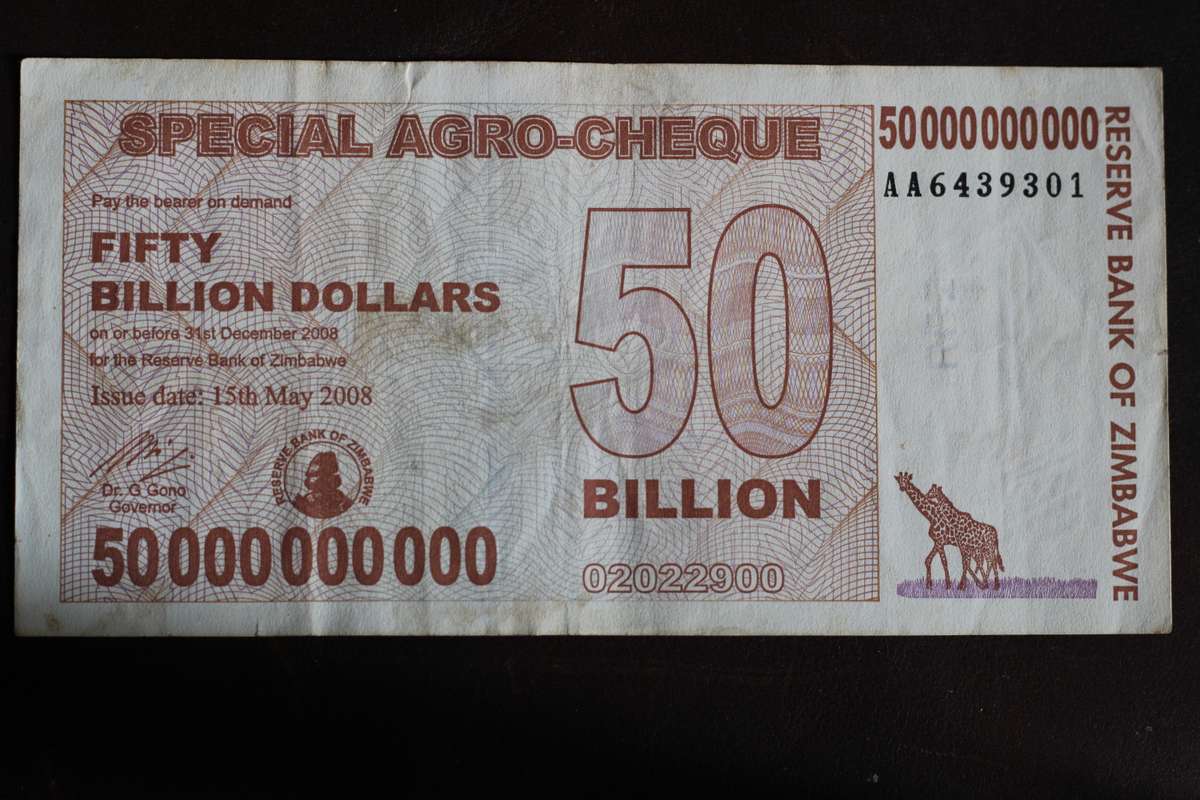 Zimbabwe Special Agro Cheque *** $50 billion *** Selling all notes