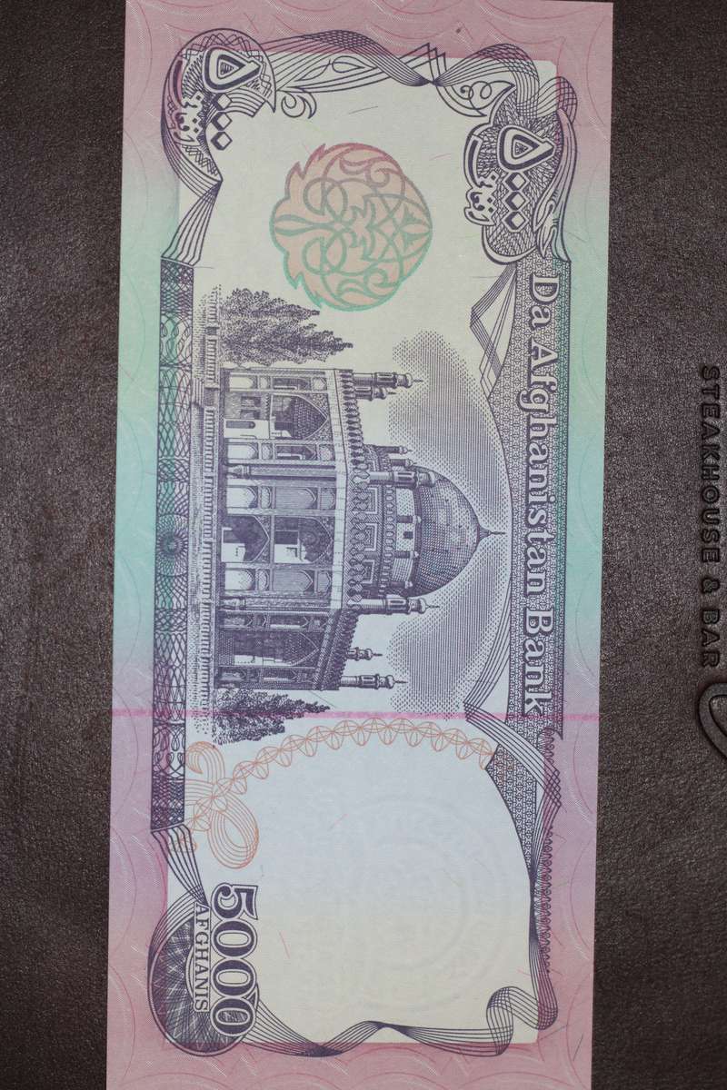 Afganistan *** 5 000 afganis *** Great note - ex dealer stock