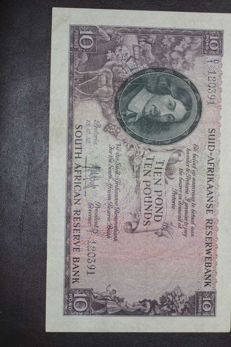 MH de Kock 1952 Third and only issue *** 10 Pounds A/E *** Getting scarce in decent condition