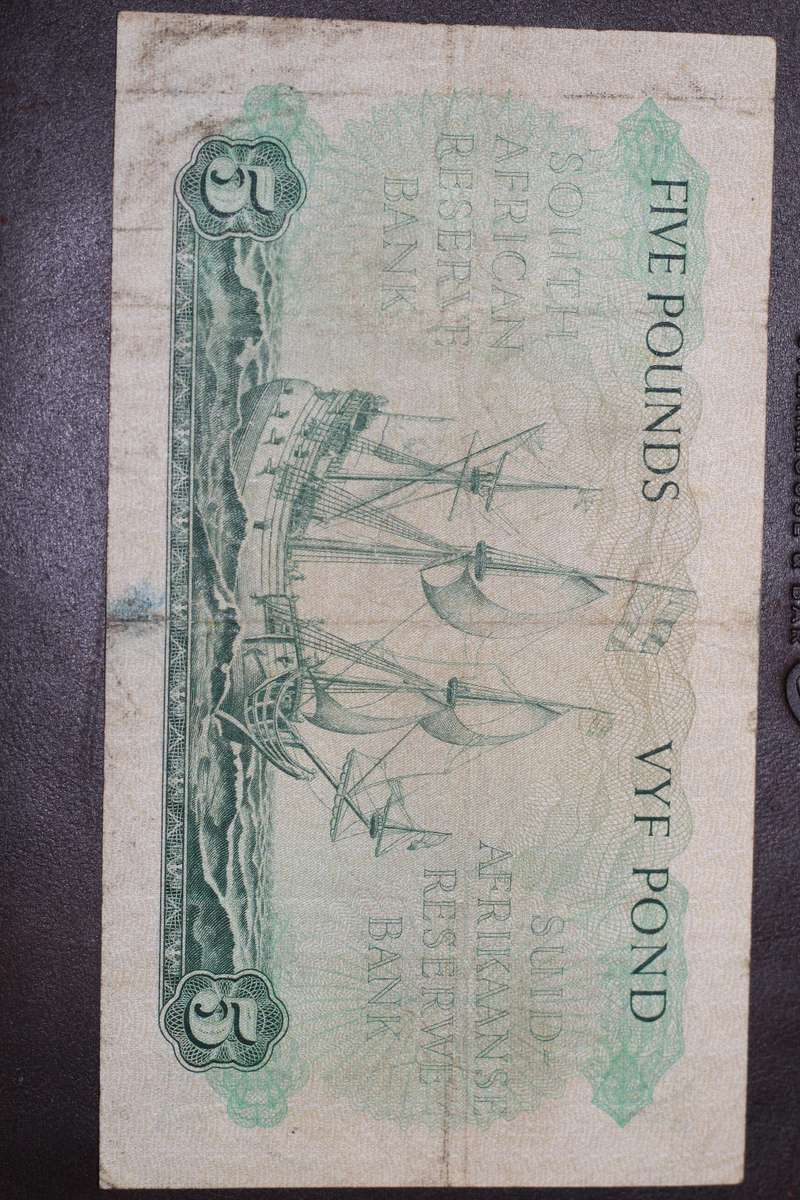 MH de Kock *** 5 Pounds *** Getting scarce in decent condition