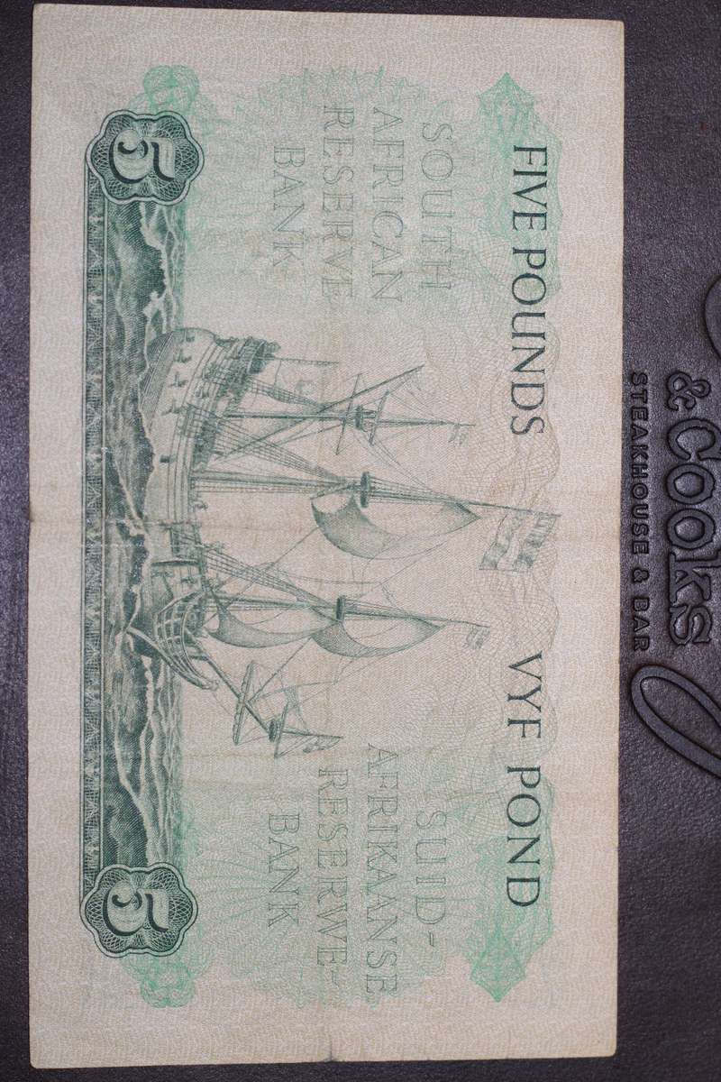 MH de Kock *** 5 Pounds *** Getting scarce in decent condition