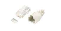 Equip RJ45 Cat 6 Plug Set plug, boot, insert bar x100 Pieces - Equip