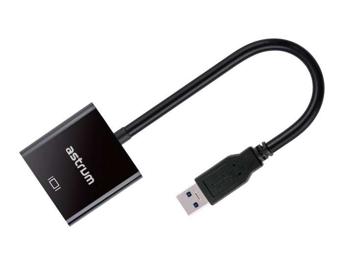 Astrum DA550 USB 3.0 Male to VGA M-F Active Adapter - Astrum
