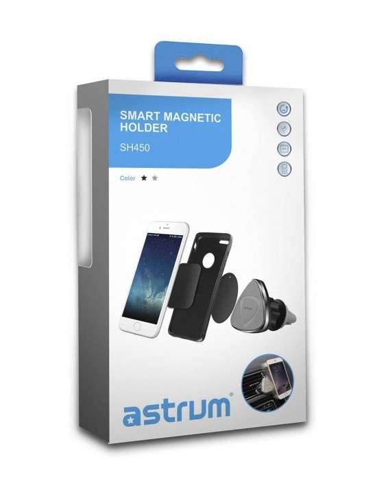 Astrum Smart Holder Magnetic Base Hooks on Air Vent up to 6 Inch - Astrum