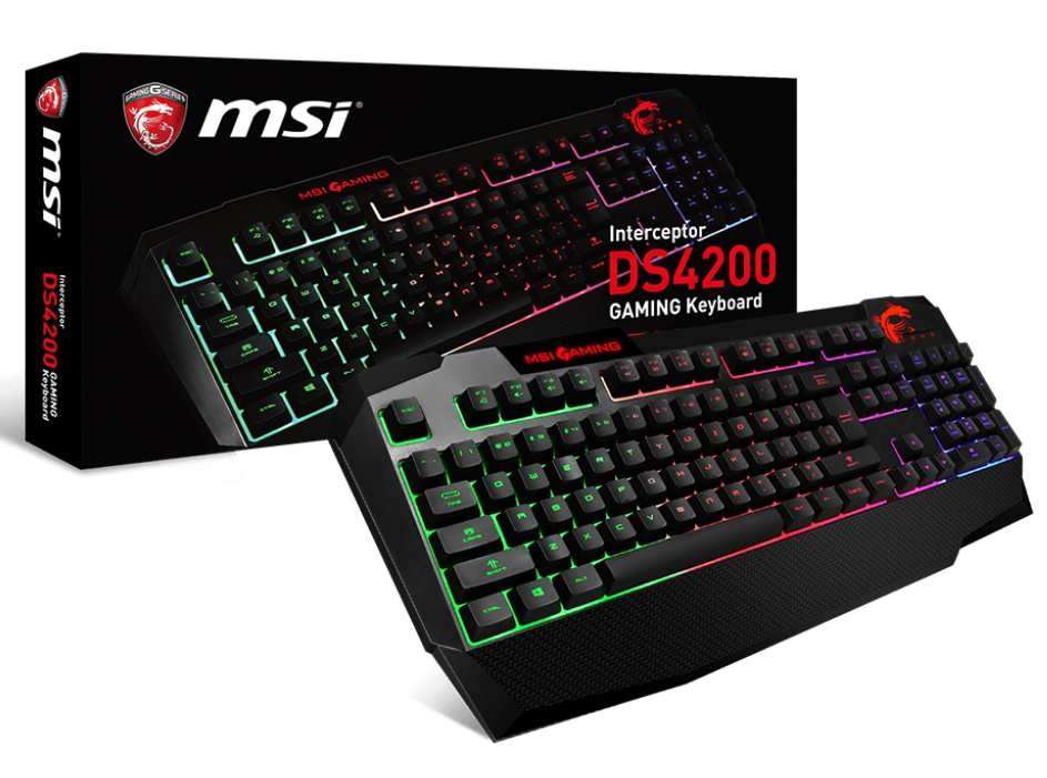 MSI Interceptor DS4200 Gaming Keyboard Backlight Spill Proof - MSI