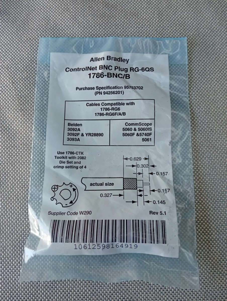 Controlnet BNC Plug RG-6QS 1786-BNC/B - NEW