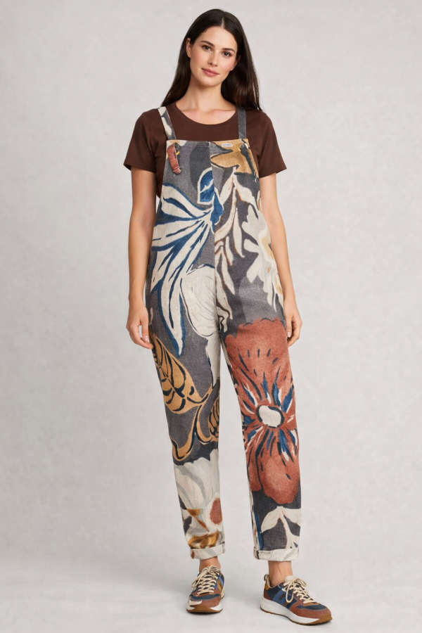 African Flowers Dungarees