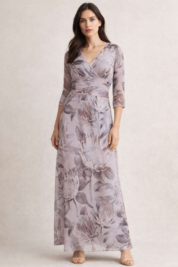 Botanical Protea Empire Dress