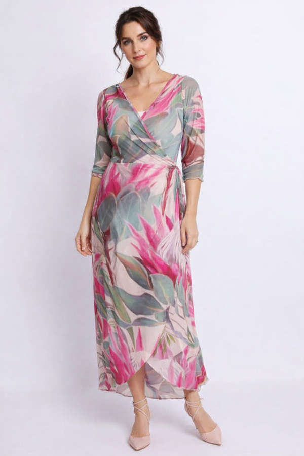 Protea Wrap-Around Dress
