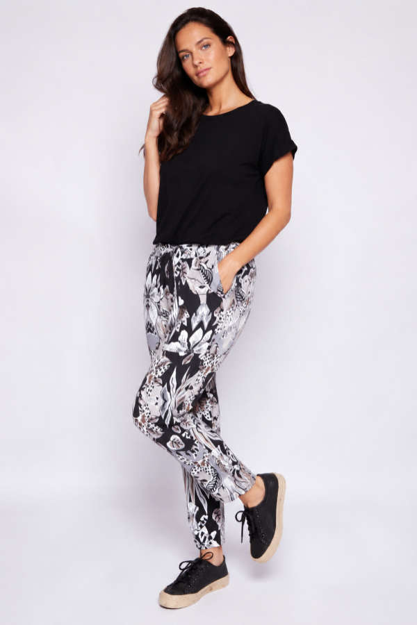 Orchid Blooms Pull-String Trousers