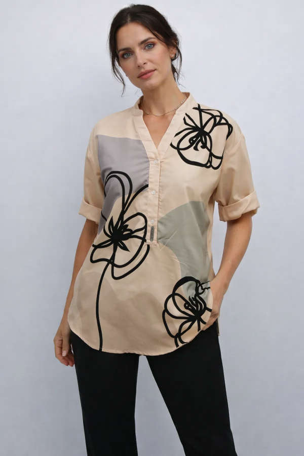 Blossoming Line Art Shirt