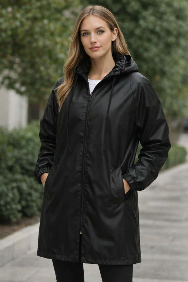 Basic Black Raincoat