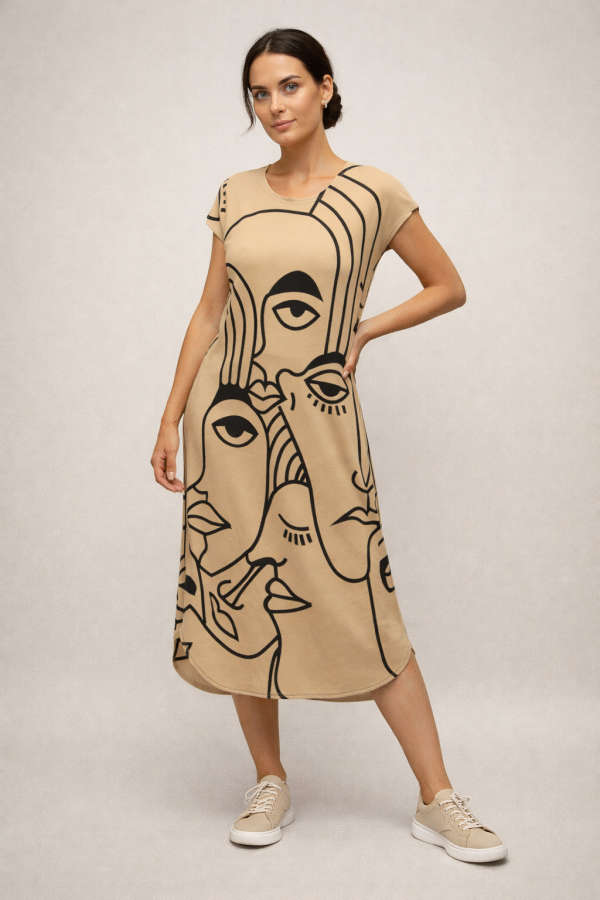 Artistic Faces Dress