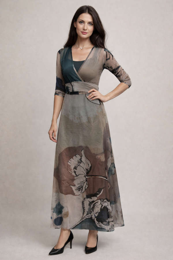 Floral Art Empire Dress