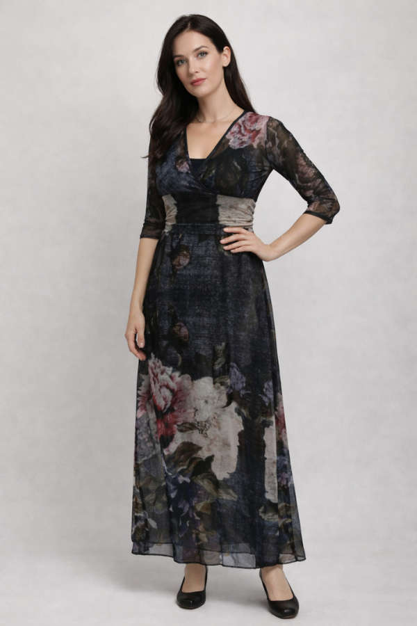 Modern Floral Empire Dress