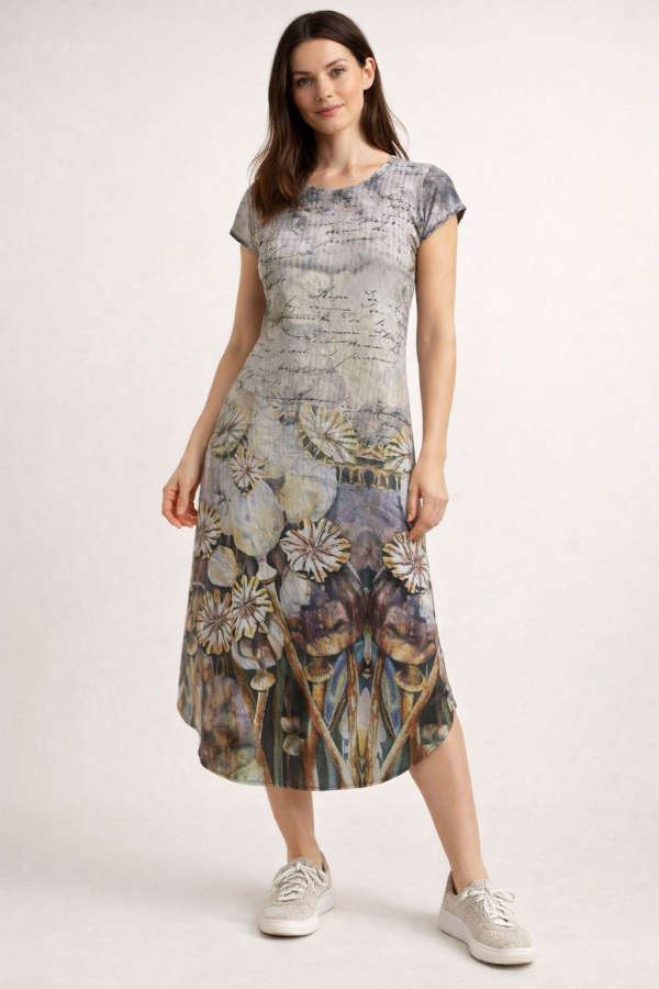 Floral Words Dress