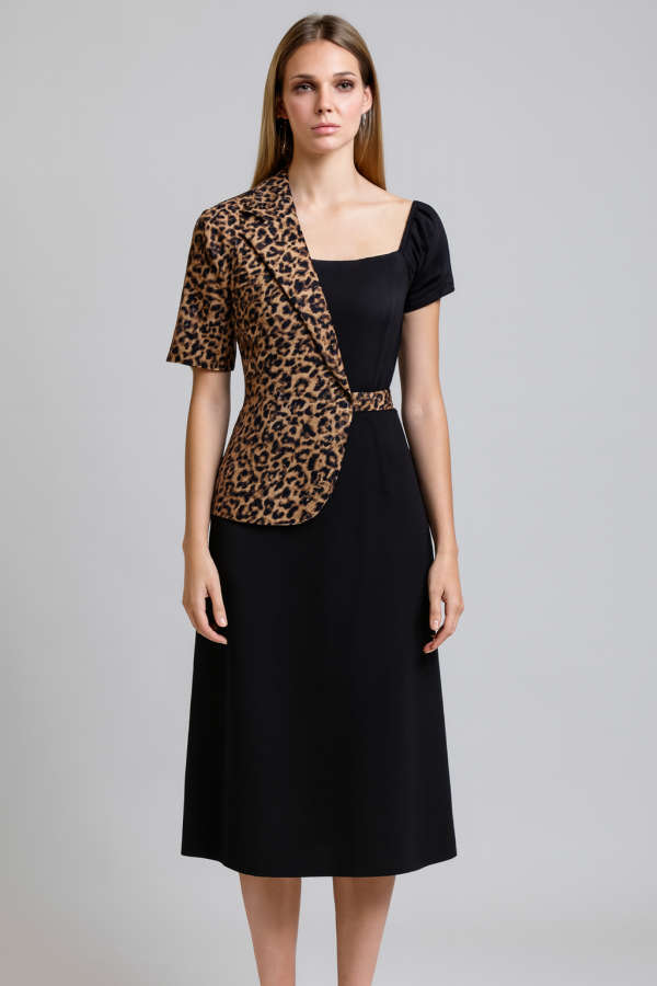 Leopard Half-Jacket Top