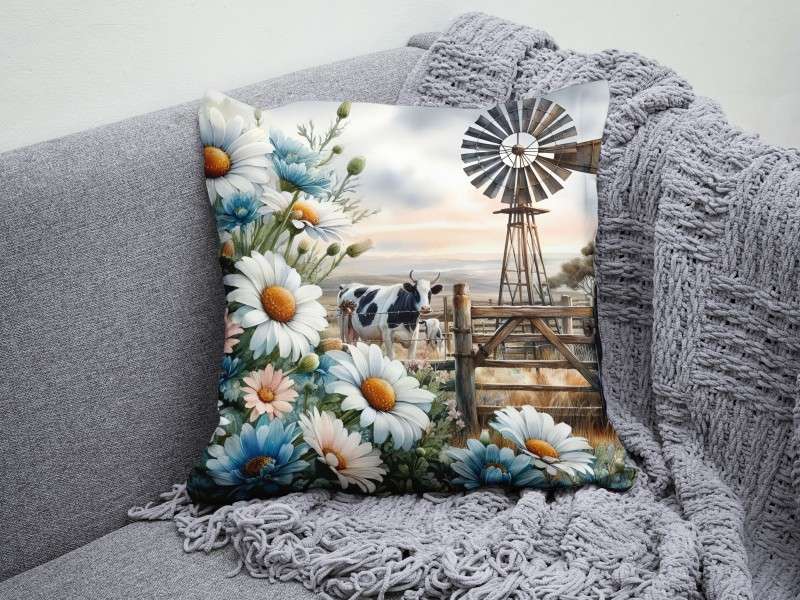 Cow Farm Scatter Cushion