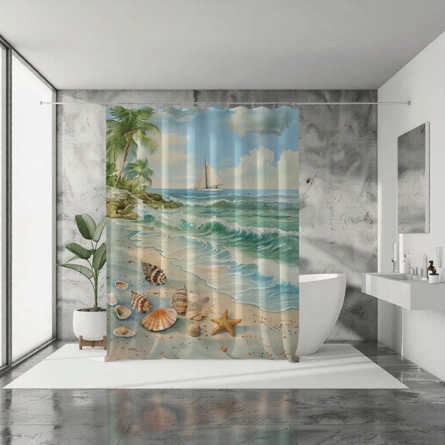 Sea Shore Shower Curtain