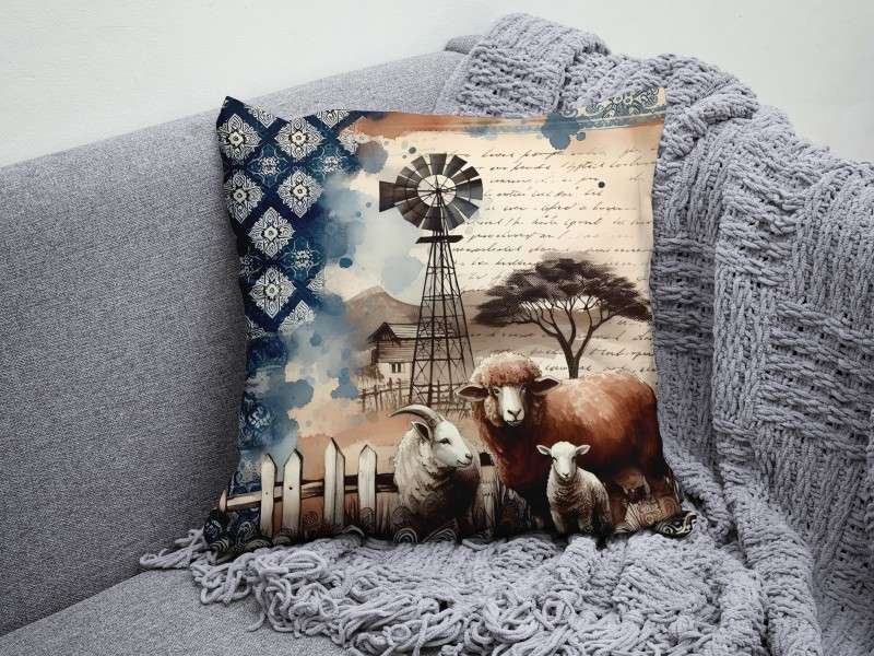 Sheep Family Scatter Cushion