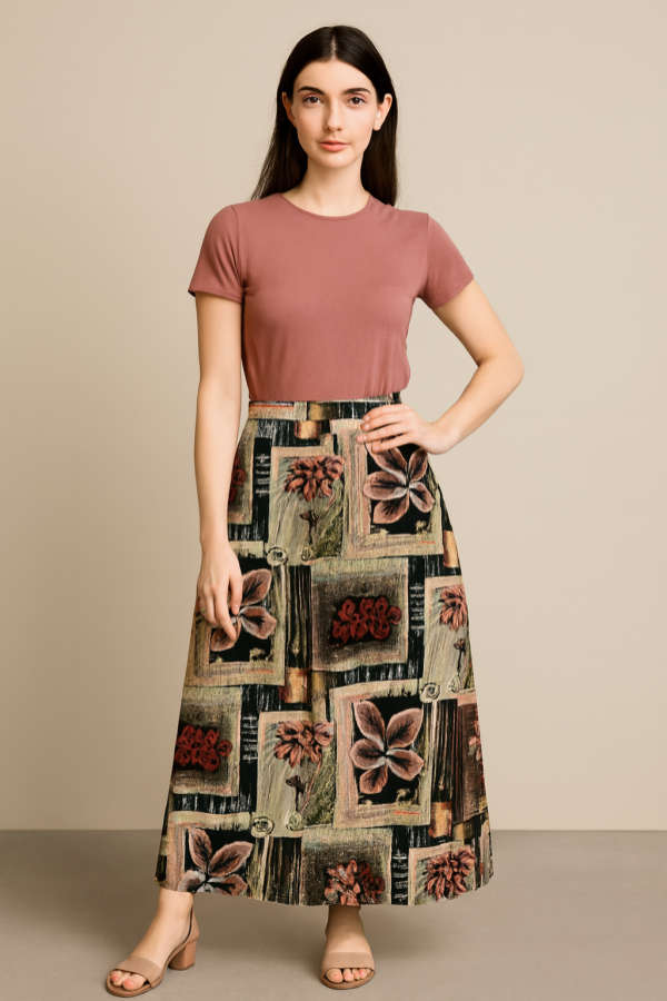 Floral Patches Skirt