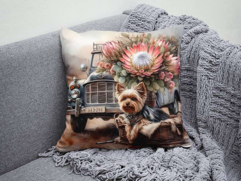 Yorkie Scatter Cushion