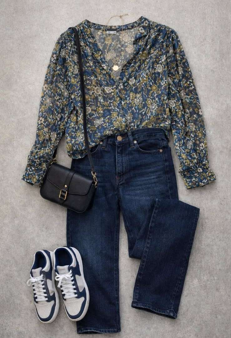 Fine Floral Top - XL