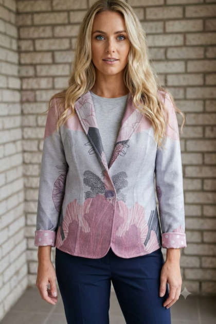 Coral Leaf Jacket - Size 14