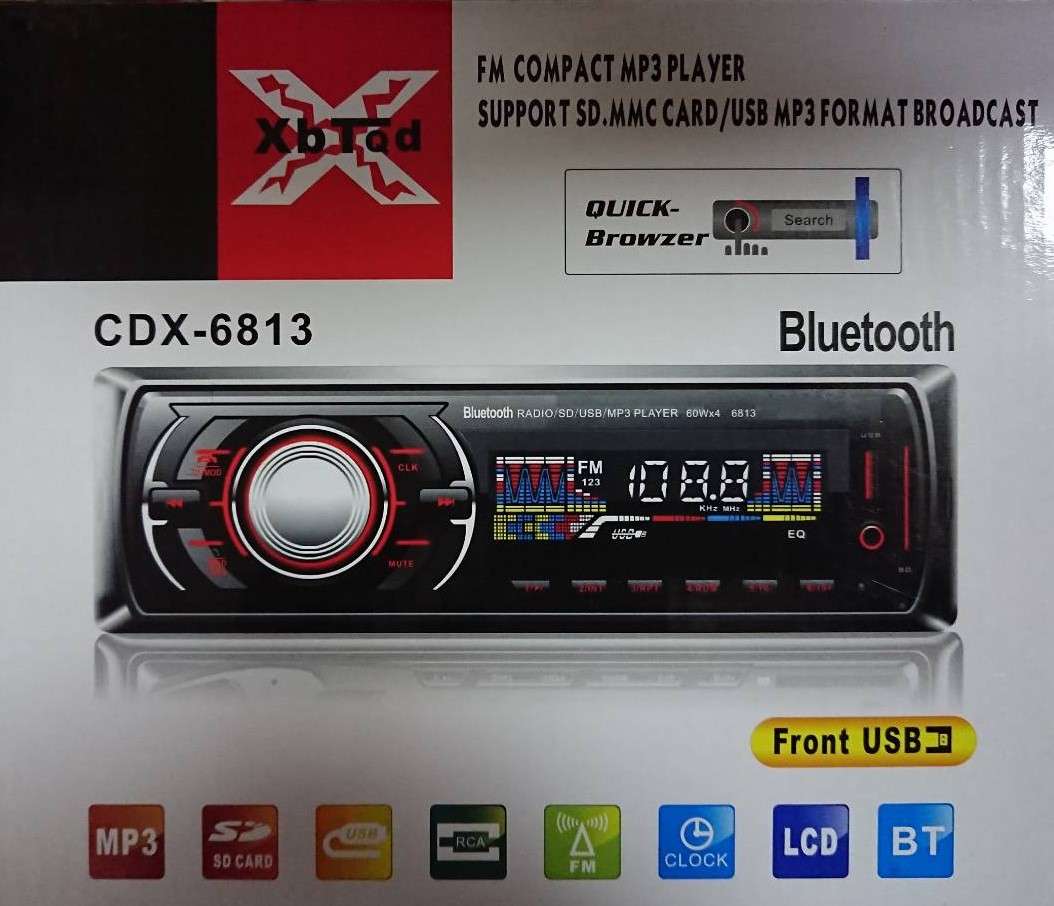 CAR USB Bluetooth RADIO with  AUX-MP3-FM-USB-SD Card with control panel