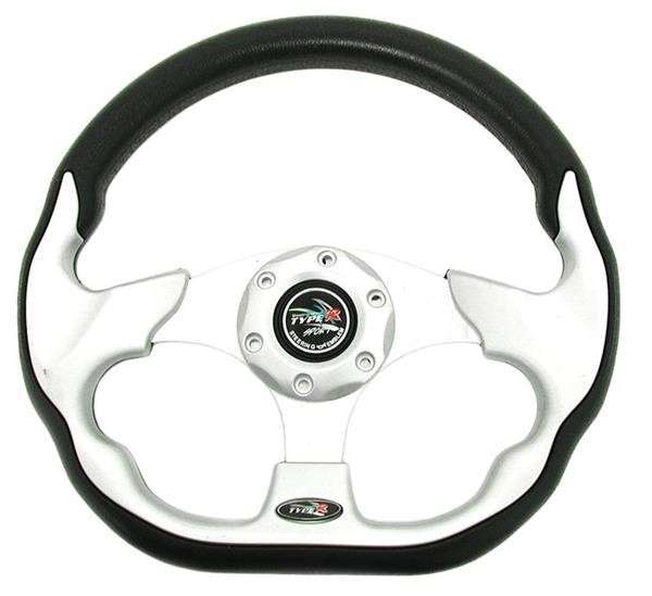 Steering Wheel - Silver and Polyeurathane