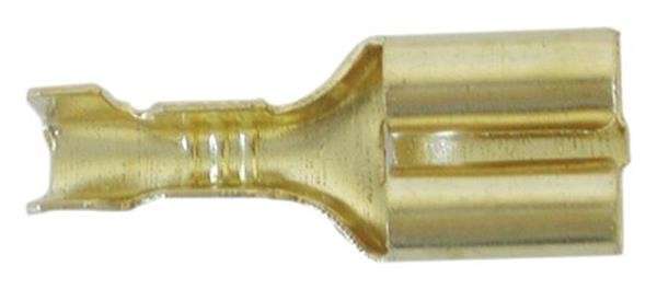 Brass Female Socket Terminal - 6.3mm - 100 Pieces