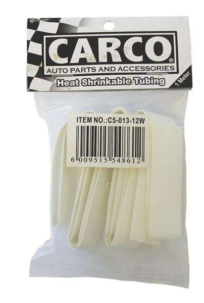 Heat Shrink Tubing - 12mm x 1M - White