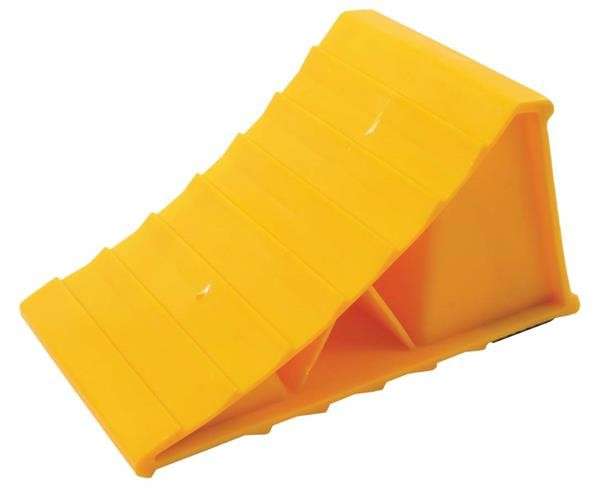 Plastic Wheel Chock with Rubber Mat
