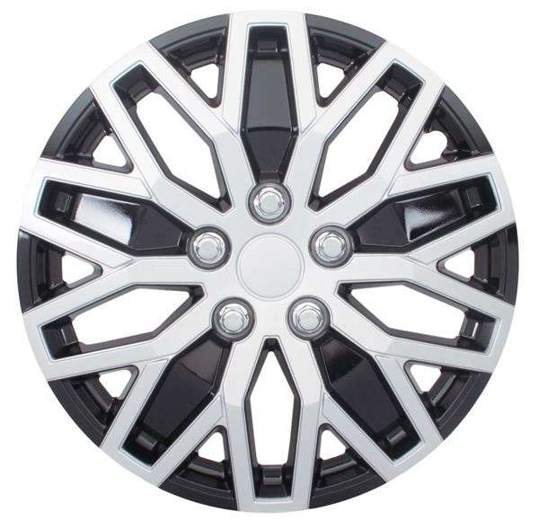 16" Silver / Ice Black Wheel Cover Set