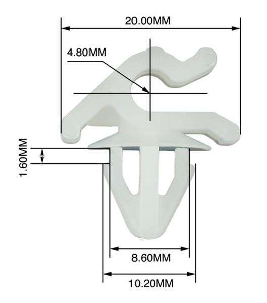 Panel Clips - Bonnet Catch - 10 Pieces