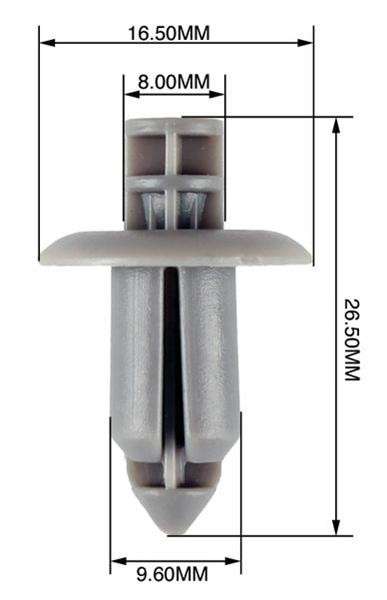 Panel Clips - 8 to 9.6mm - 10 Pieces