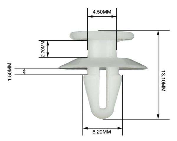 Panel Clips - 4.5 to 6.2mm (10 Pieces)